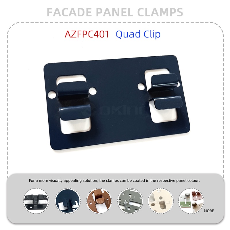 AZFPC401 Sistem de cleme pentru panouri de fațadă din oțel inoxidabil Quad Clip