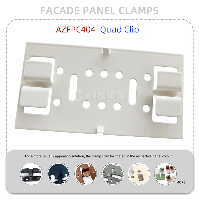 AZFPC404 Sistem de cleme pentru panouri de fațadă din oțel inoxidabil Quad Clip