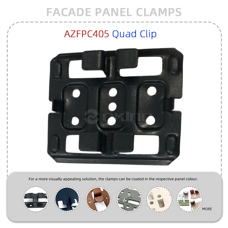 AZFPC405 Sistem de cleme pentru panouri de fațadă din oțel inoxidabil Quad Clip